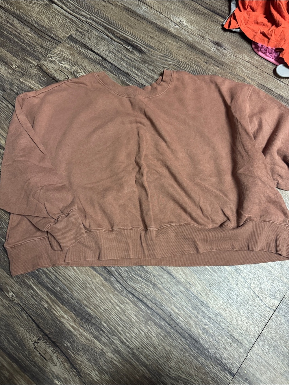 Old Navy Rust Brown Pullover Sweatshirt classic length